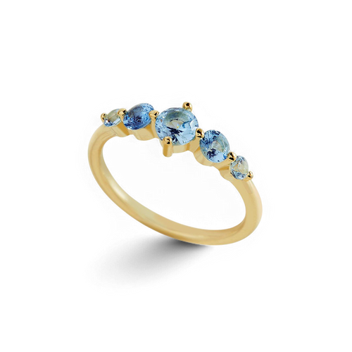 Five Stone Statement Birthstone Ring