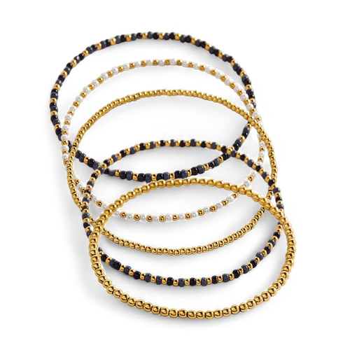 Weather the Storm Beaded Bracelet Stacking Set