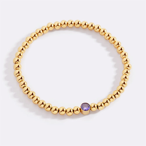 Beaded Bubble Birthstone Bracelet