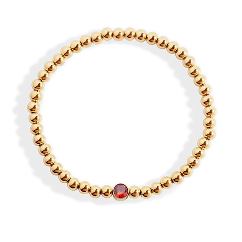 Beaded Bubble Birthstone Bracelet