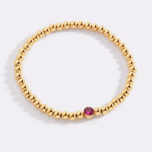Beaded Bubble Birthstone Bracelet