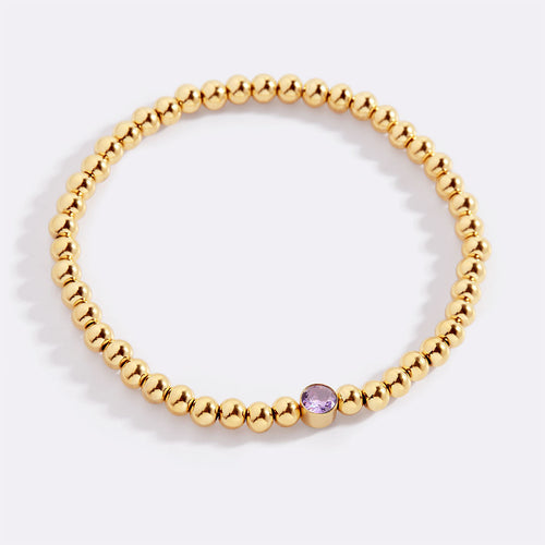 Beaded Bubble Birthstone Bracelet