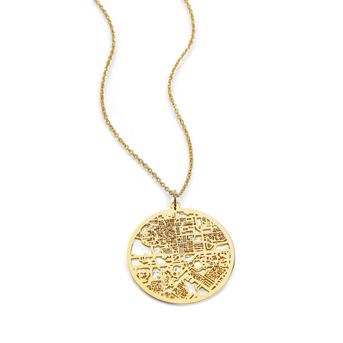 Custom Map Pendant Necklace