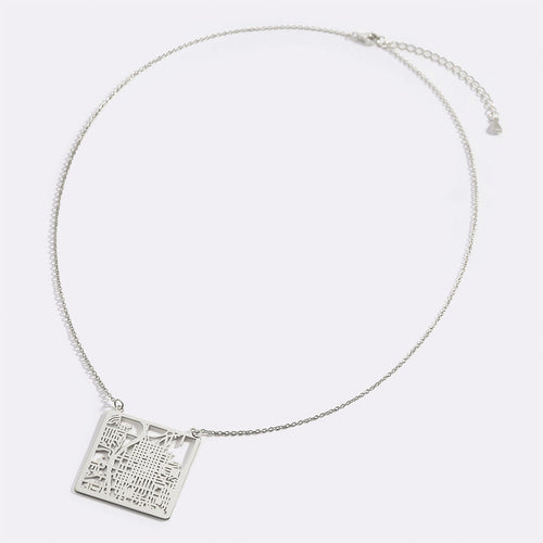 Custom Map Pendant Necklace