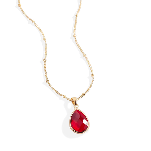 Birthstone Drop Pendant Necklace