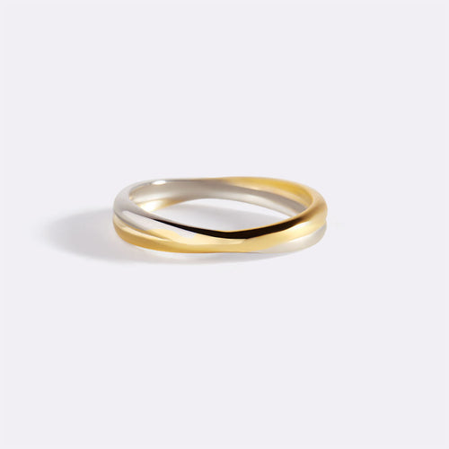 Mixed Metal Crossover Ring