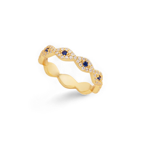 Pave Evil Eye Ring