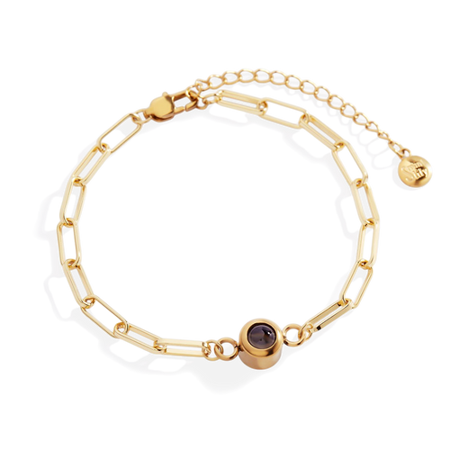 Photo Bracelet with Paperclip Chain