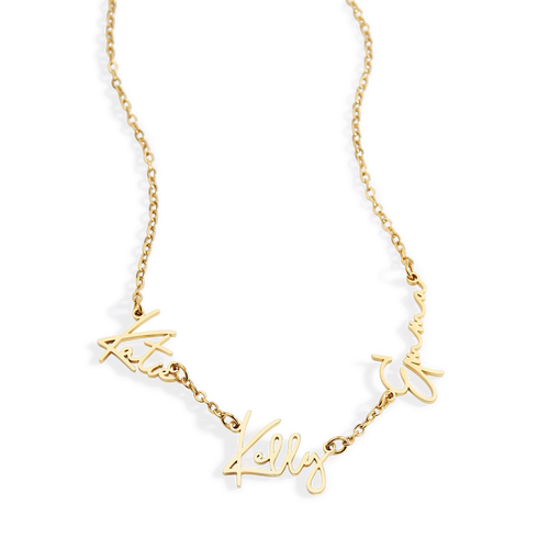 Monroe Triple Name Necklace