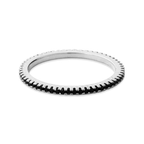 Black Diamond Eternity Stacking Ring