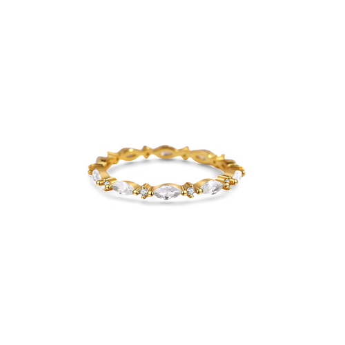 Marquis Gemstone Stacking Ring