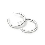 Maxi Recycled Silver Bold Hoop Earrings