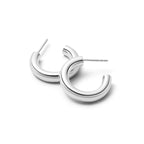 Mini Recycled Silver Bold Hoop Earrings