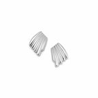 Mini Sterling Silver Wave Stud Earrings