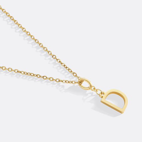 Minimalist Initial Charm Necklace