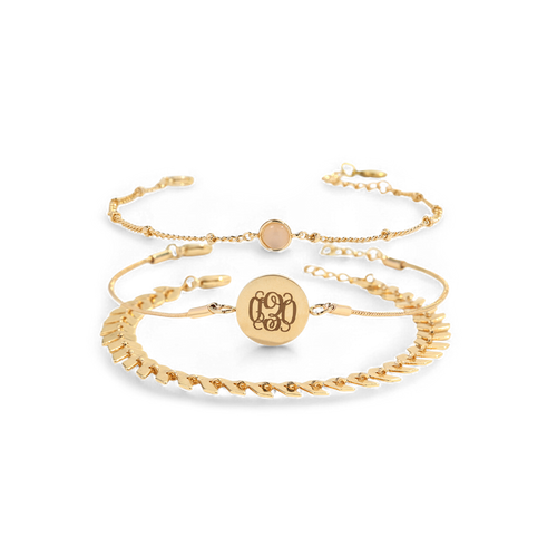 Monogram Bracelet Set