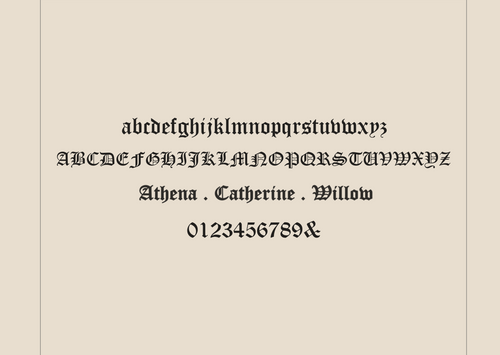 Old English Name Necklace