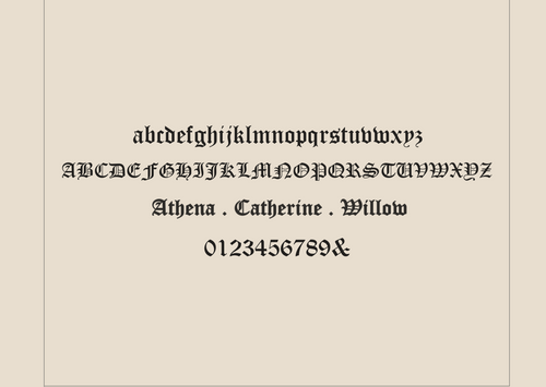 Old English Name Necklace in Curb Chain