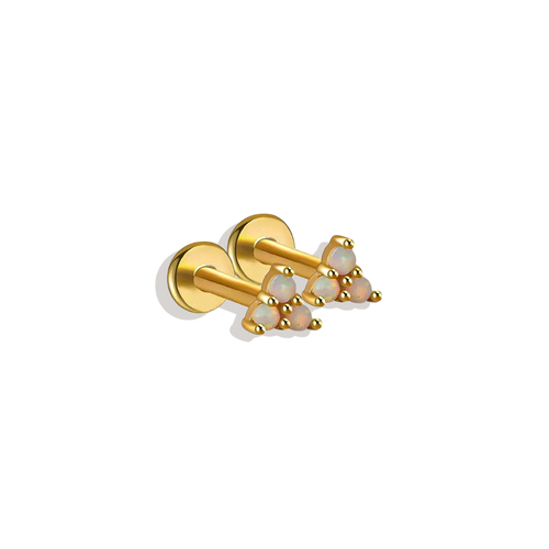 Opal Trio Sleeper Stud Earrings | 18g