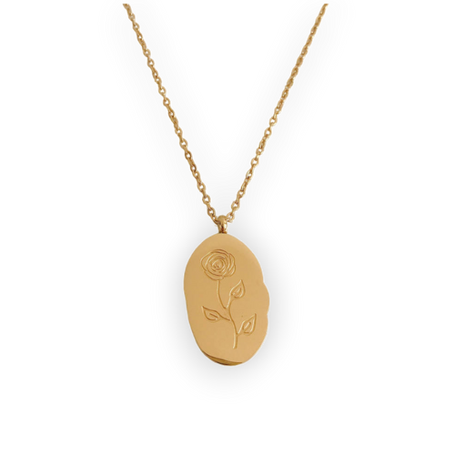 Birth Flower Pendant Necklace