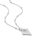 Palm Leaf Pendant Necklace on Bobble Chain