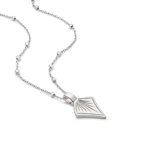 Palm Leaf Pendant Necklace on Bobble Chain