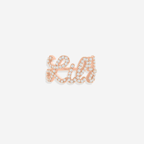 Pave Name Ring