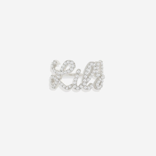 Pave Name Ring
