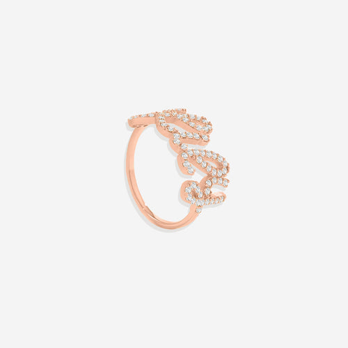 Pave Name Ring