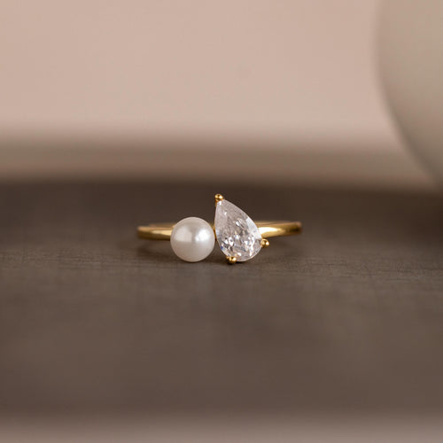 Pearl Diamond Ring