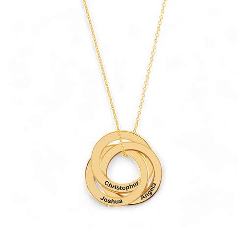 Personalized Linked Circle Necklace