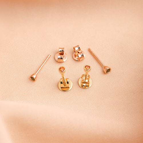 Personalized Birthstone Stud Earrings