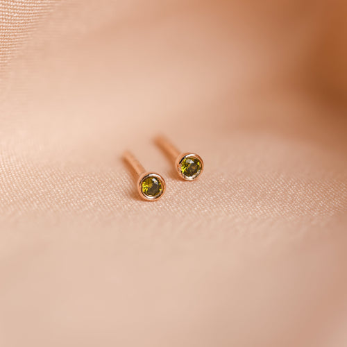 Personalized Birthstone Stud Earrings