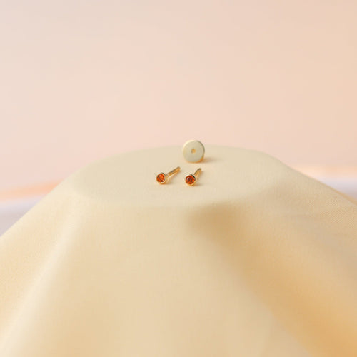 Personalized Birthstone Stud Earrings