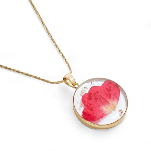 Pressed Birth Flower Necklace