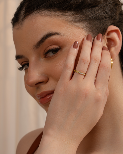 Textured Shine Ring