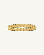 Beaded Gold Plated Silver Ring