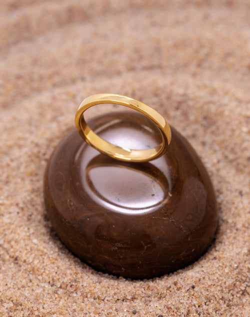 Plain Gold Plated Silver Ring