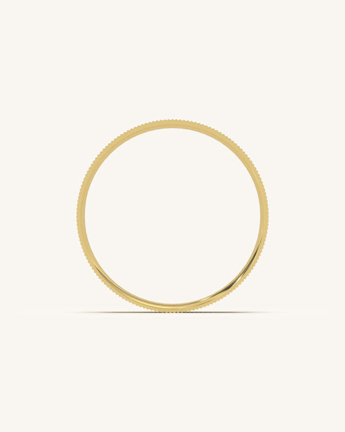Ribbed Gold Stacking Ring