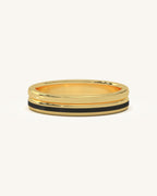 Black Enamel Edge Ring