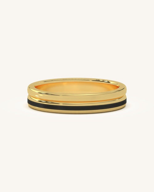 Black Enamel Edge Ring
