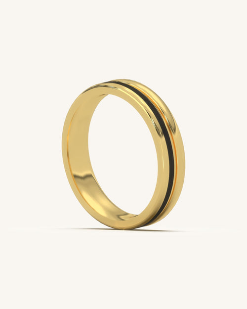 Black Enamel Edge Ring