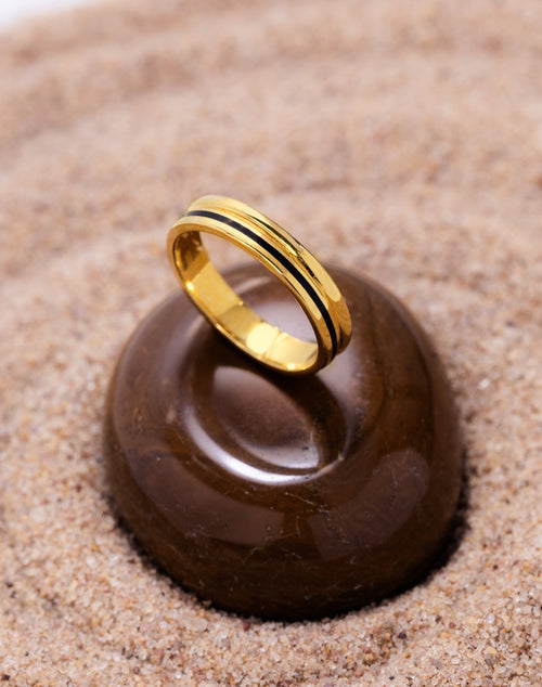 Black Enamel Edge Ring