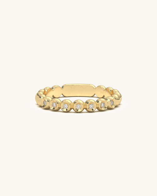 Beaded Diamond Ring