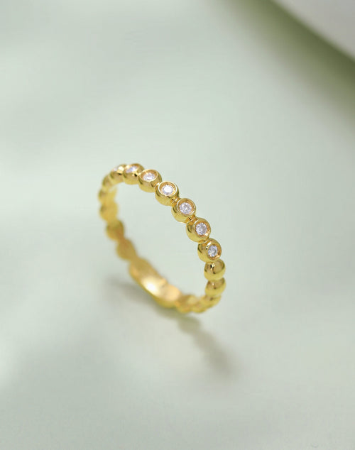 Beaded Diamond Ring