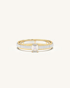 Emerald Solitaire Band