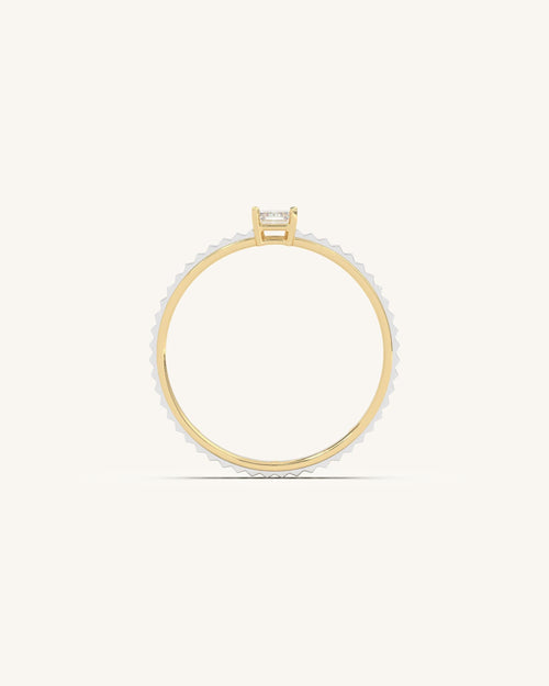 Emerald Solitaire Band