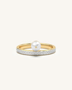 Diamond Pearl Ring