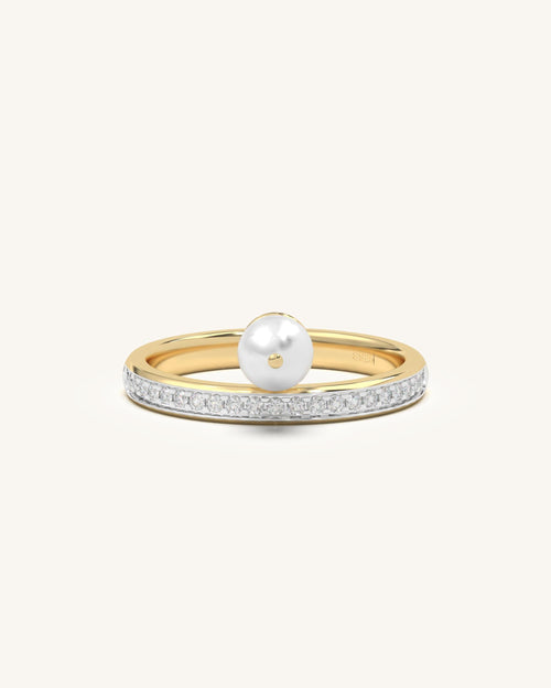 Diamond Pearl Ring