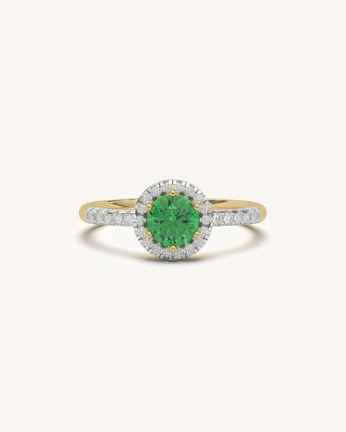 Green Halo Ring